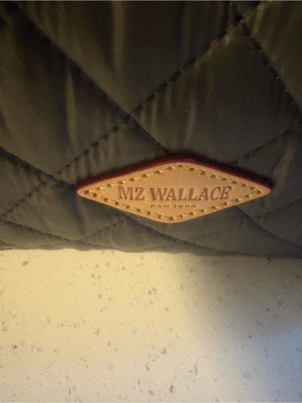 MZ Wallace Quilted Astor Hobo Tote in Brown/ Olive “magnet” is color name - Picture 6 of 10